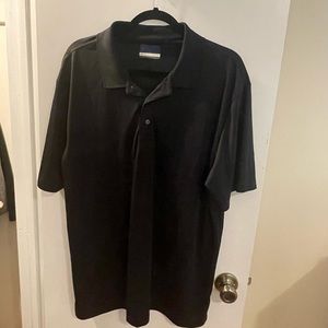 Black polo shirt
